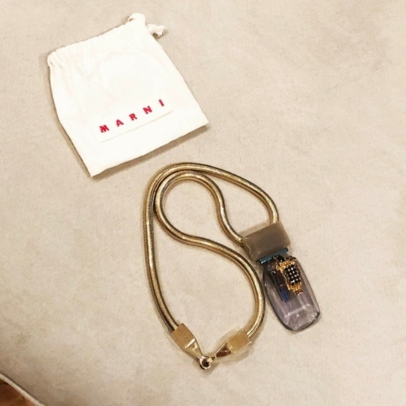 SOLD! Marni Jeweled Pendant Necklace - Picture 4 of 8
